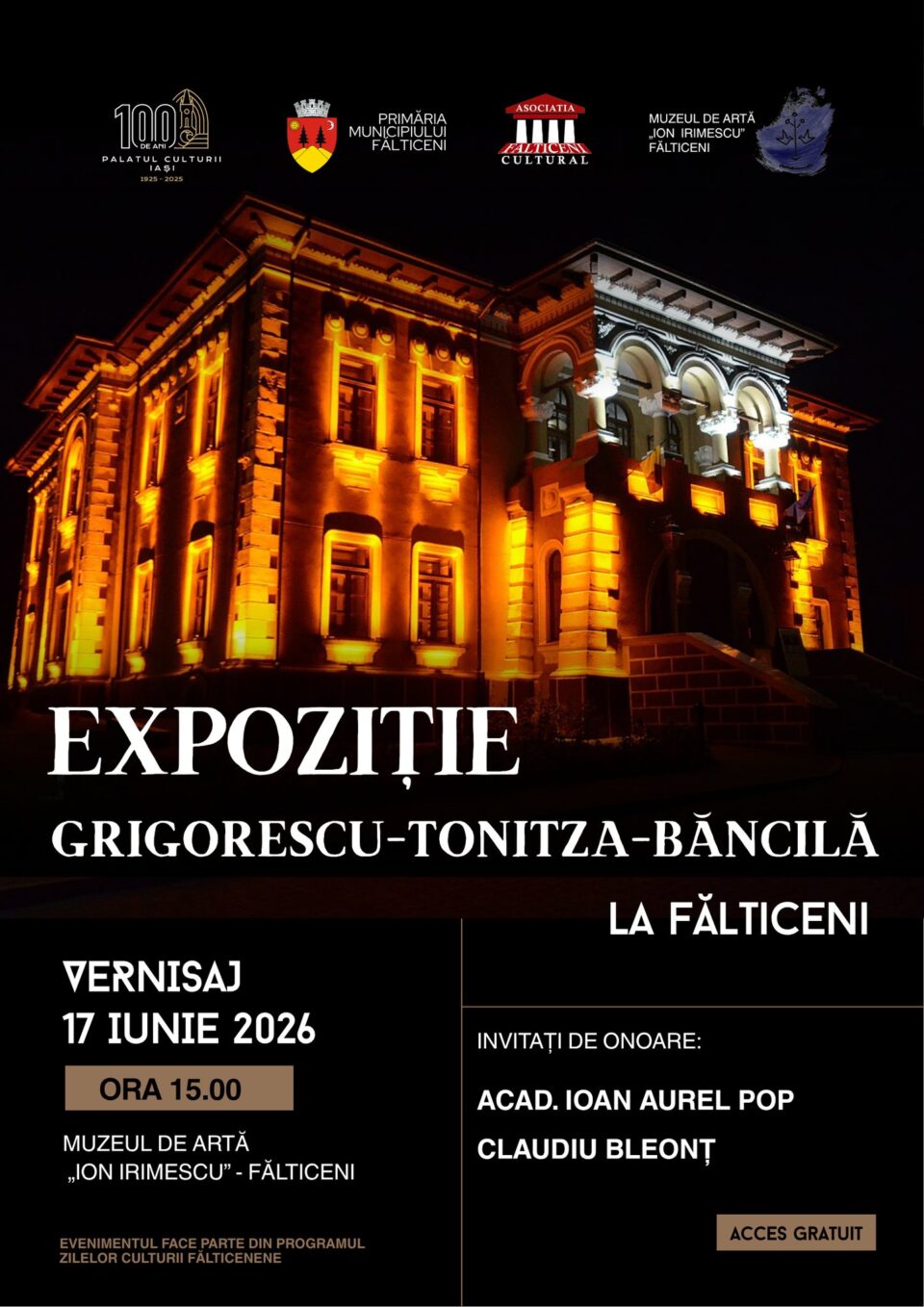 Zilele Culturii Fălticenene 2026: o săptămână dedicată memoriei, valorilor și marilor întâlniri culturale