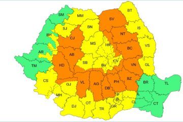 Județul Suceava va fi sub cod portocaliu de furtuni până vineri la ora 10