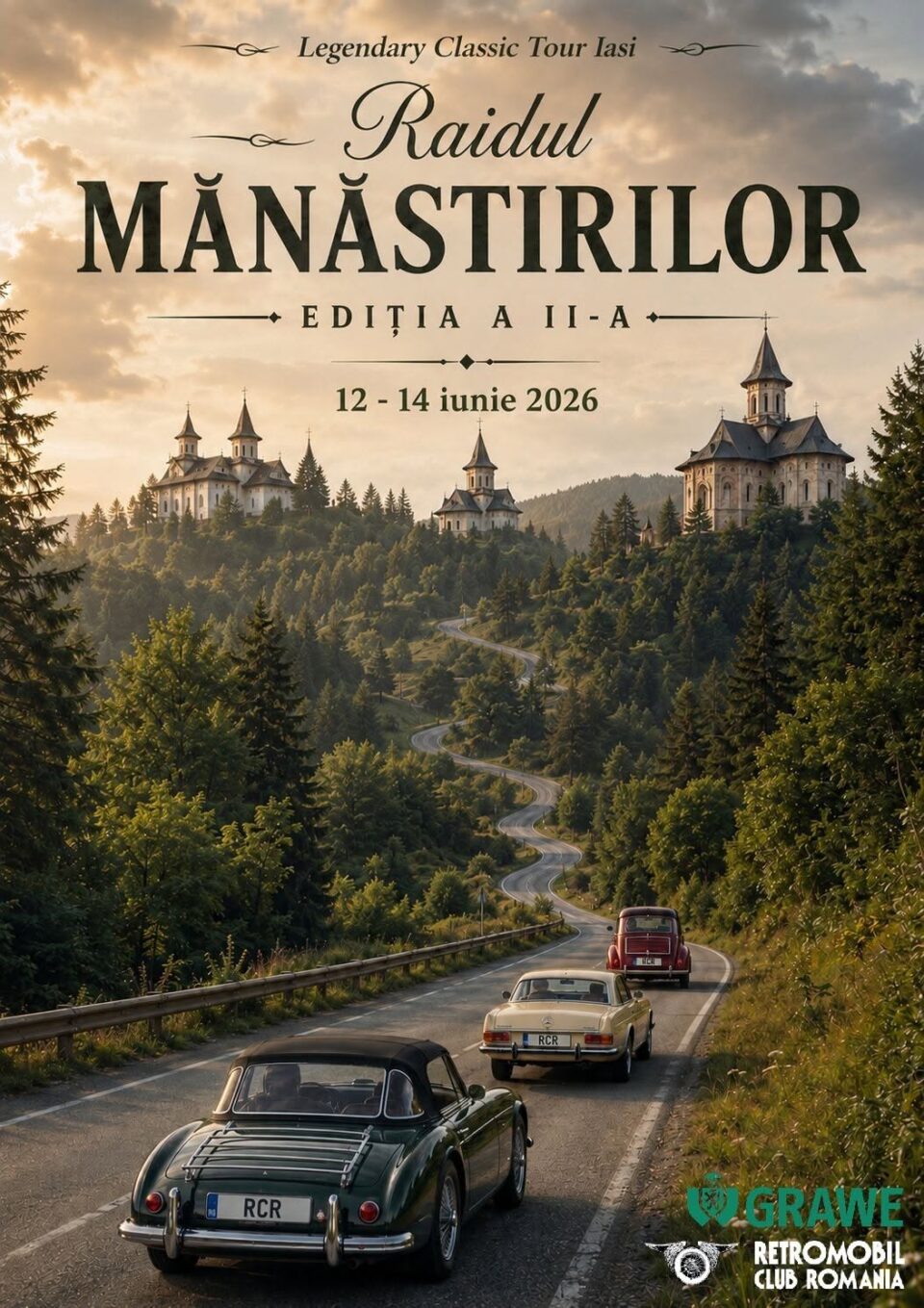 Raidul Mănăstirilor 2026 aduce automobile de epocă pe drumurile Sucevei timp de două zile Raidul Mănăstirilor 2026 aduce automobile de epocă pe drumurile Sucevei timp de două zile