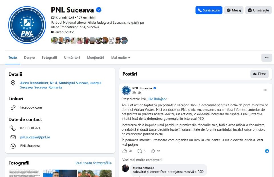 PNL Suceava se aliniază în spatele lui Bolojan în războiul cu Nicușor Dan PNL Suceava se aliniază în spatele lui Bolojan în războiul cu Nicușor Dan
