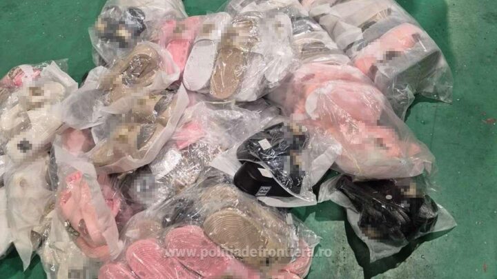 Încălțăminte „fake”, confiscată în Vama Siret, de la o femeie din Ucraina care mergea spre casă