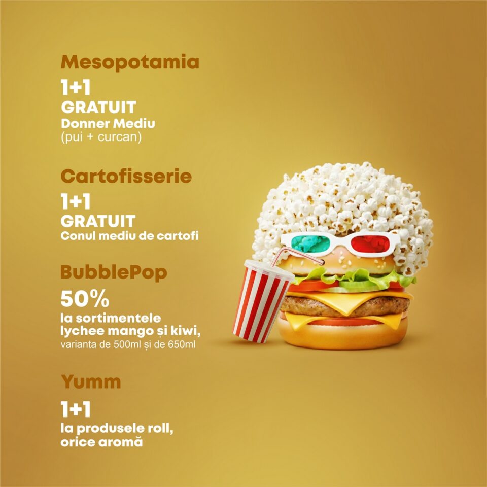 Marți, 16 iunie, ziua avantajelor la Iulius Mall Suceava: oferte în food court şi preţuri speciale la Cinema City Marți, 16 iunie, ziua avantajelor la Iulius Mall Suceava: oferte în food court şi preţuri speciale la Cinema City