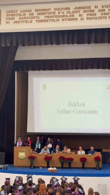 Arthur Constantin Bărboi din Câmpulung este șef de promoție la Facultatea de Istorie a Universității București