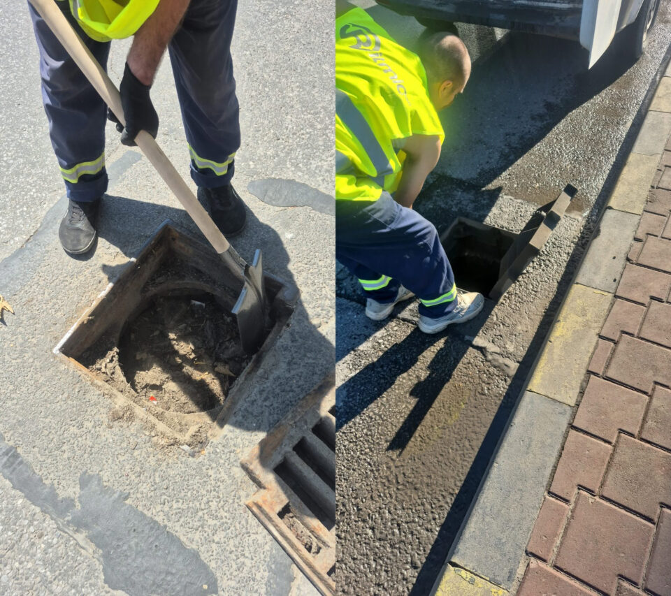 Intervenții de decolmatare a gurilor de scurgere a apelor pluviale, pe străzile din Suceava