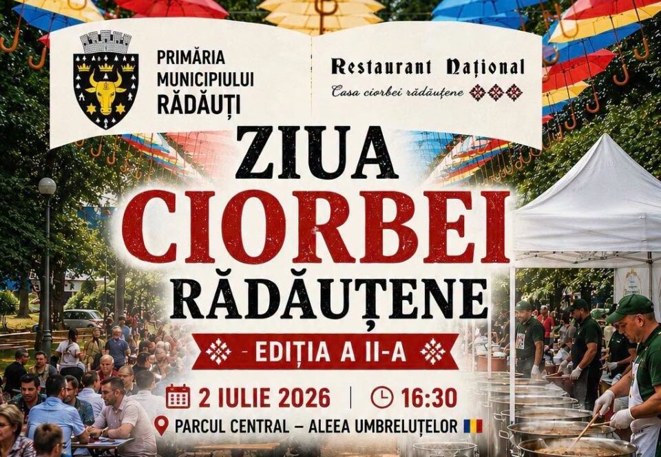 Ziua Ciorbei Rădăuțene revine la Rădăuți, iar organizatorii își propun să prepare 1.500 de porții pentru a stabili un nou record al festivalului
