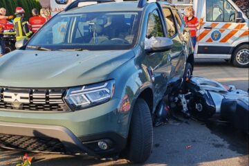 Soț și soție la spital după accidentul cu implicarea unei motociclete, de la Moara