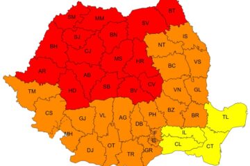 Cod roșu de  temperaturi extreme și disconfort termic deosebit de accentuat