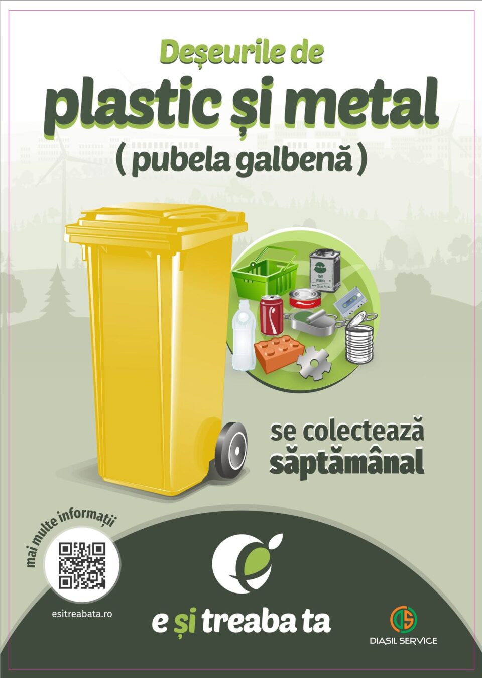 Colectarea selectivă devine obligatorie la Fălticeni. Pubelele cu deșeuri amestecate nu mai sunt ridicate