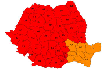 Cod roșu de temperaturi extreme și disconfort termic deosebit de accentuat