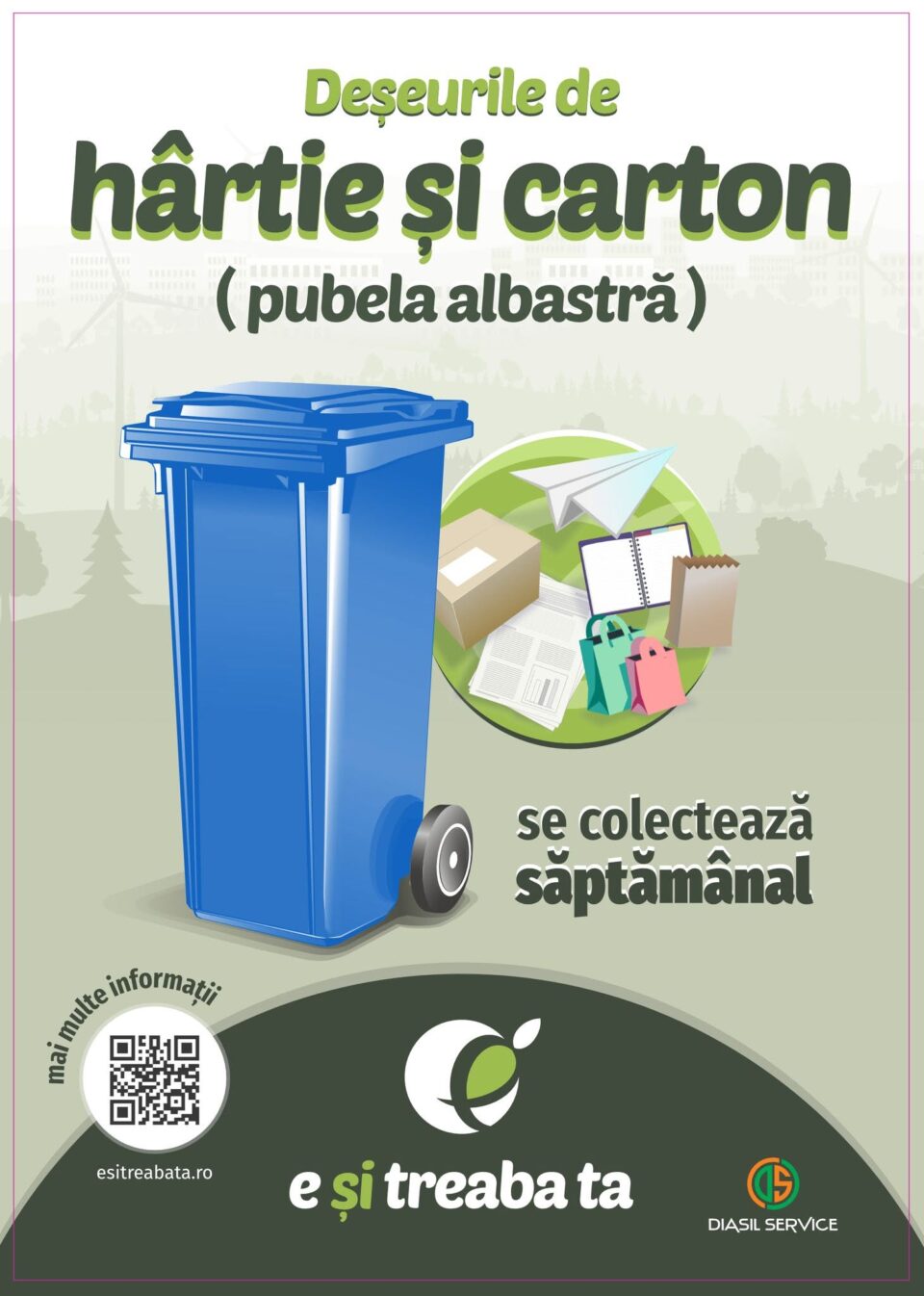 Colectarea selectivă devine obligatorie la Fălticeni. Pubelele cu deșeuri amestecate nu mai sunt ridicate