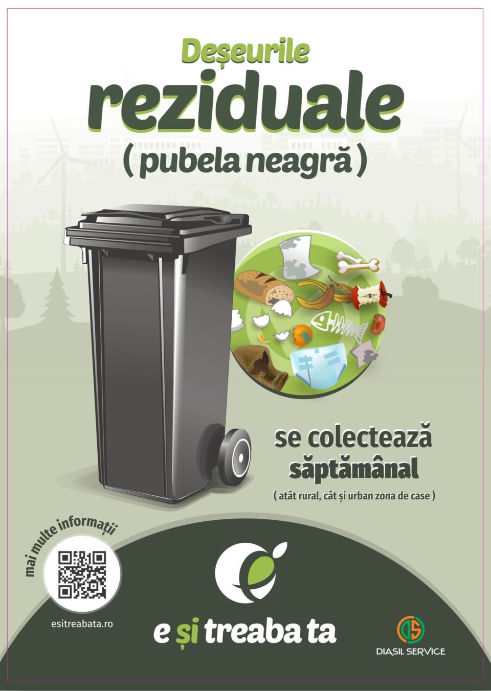 Colectarea selectivă devine obligatorie la Fălticeni. Pubelele cu deșeuri amestecate nu mai sunt ridicate