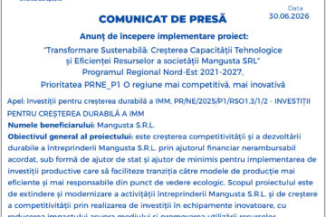 Transformare Sustenabilă: Creșterea Capacității Tehnologice și Eficienței Resurselor a societății Mangusta SRL