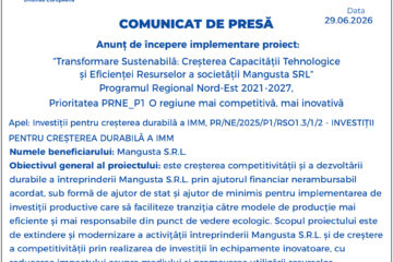 Transformare Sustenabilă: Creșterea Capacității Tehnologice și Eficienței Resurselor a societății Mangusta SRL
