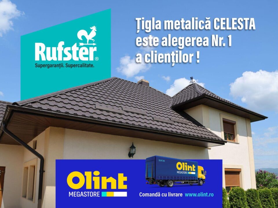 Celesta, țigla metalică Rufster ce rămâne în topul preferințelor clienților după 10 ani Celesta, țigla metalică Rufster ce rămâne în topul preferințelor clienților după 10 ani