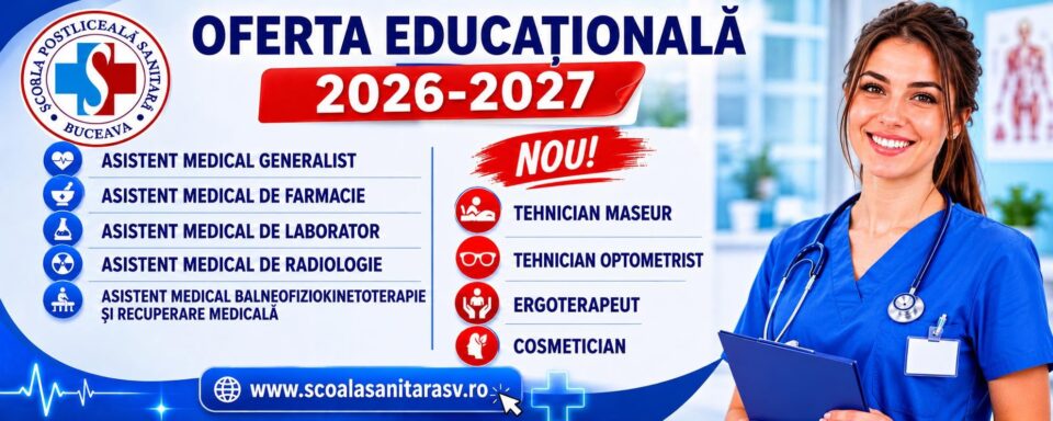 Continuă înscrierile la Școala Postliceală Sanitară. Nouă specializări căutate pe piața muncii, în oferta instituției