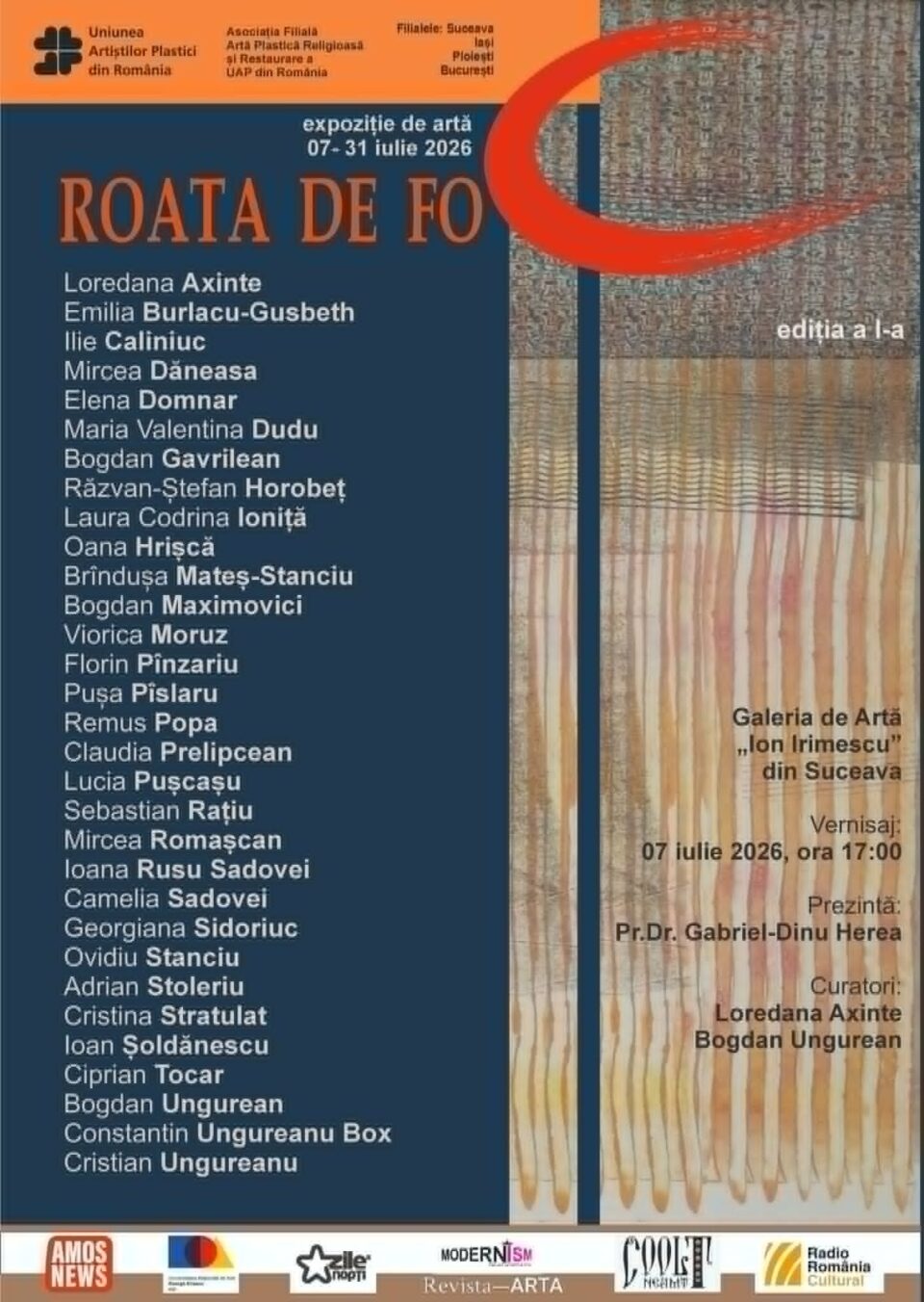 „Roata de Foc”, expoziție dedicată figurii emblematice a Sfântului Ilie, la Galeria de Artă „Ion Irimescu” Suceava