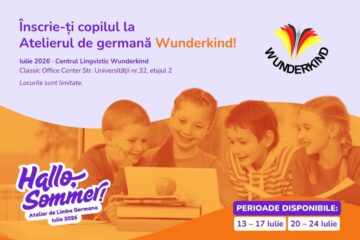 Wunderkind Suceava lansează atelierele de limba germană „Hallo, Sommer!” pentru copiii de 7-14 ani Wunderkind Suceava lansează atelierele de limba germană „Hallo, Sommer!” pentru copiii de 7-14 ani