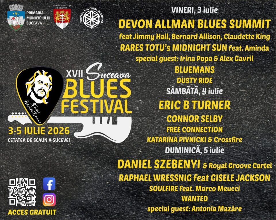 Trei zile de Suceava Blues Festival la Cetate, cu transport public asigurat din Centru Trei zile de Suceava Blues Festival la Cetate, cu transport public asigurat din Centru