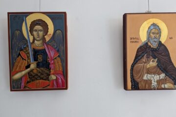 Expoziția Atelierului de pictură de icoane în manieră bizantină, în  Cafeteria Muzeului de Istorie