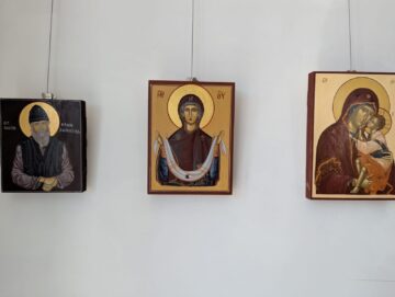 Expoziția Atelierului de pictură de icoane în manieră bizantină, în Cafeteria Muzeului de Istorie