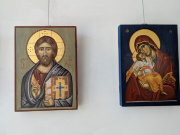 Expoziția Atelierului de pictură de icoane în manieră bizantină, în Cafeteria Muzeului de Istorie