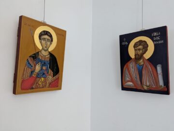 Expoziția Atelierului de pictură de icoane în manieră bizantină, în Cafeteria Muzeului de Istorie