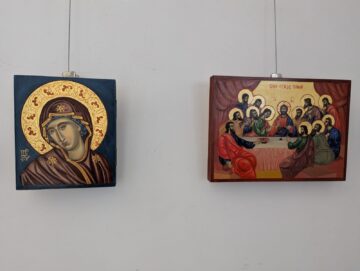 Expoziția Atelierului de pictură de icoane în manieră bizantină, în Cafeteria Muzeului de Istorie