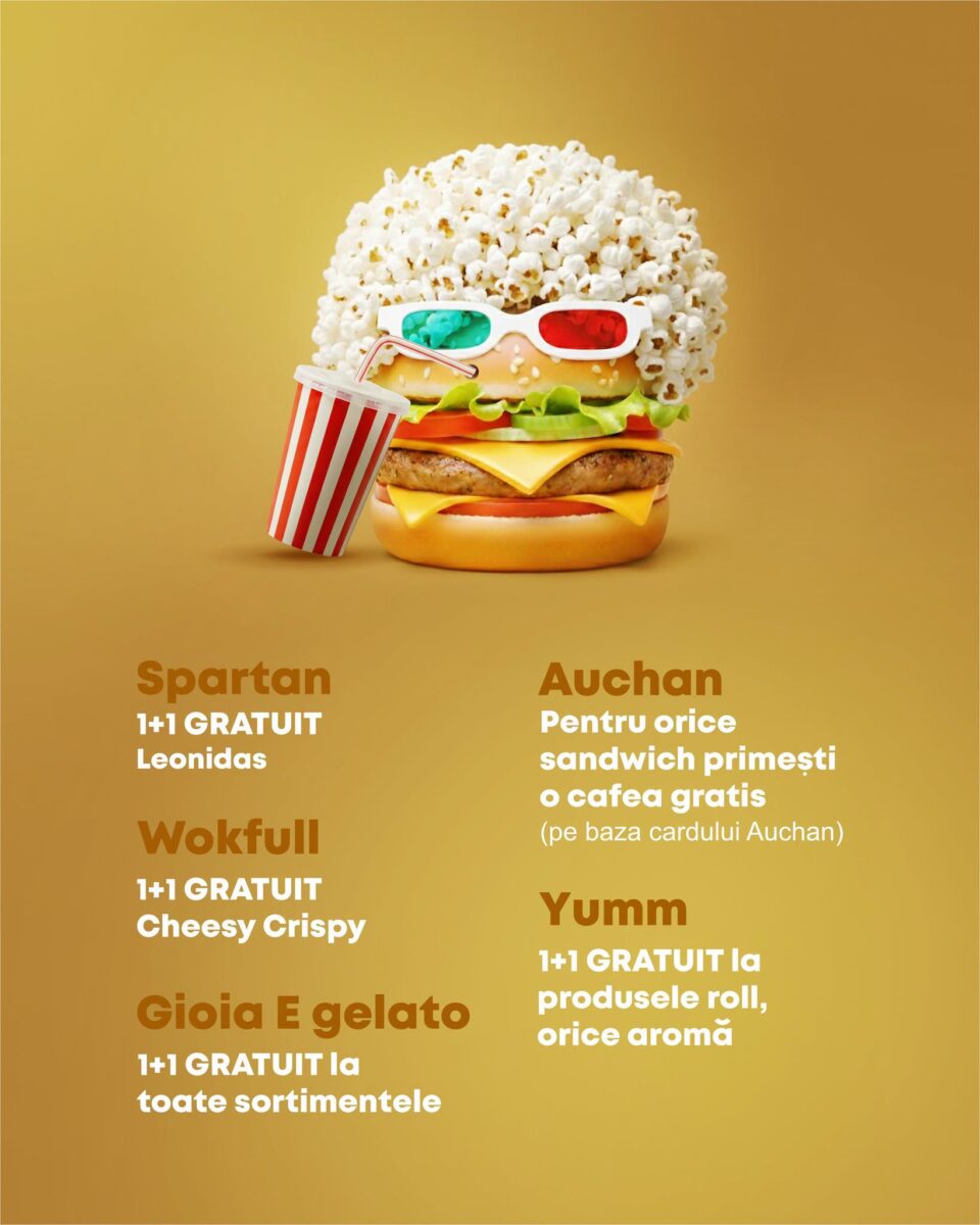Marțea avantajelor la Iulius Mall Suceava – filme la preț special, oferte 1+1 și beneficii la cumpărături
