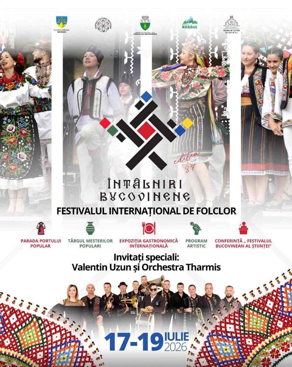 Târgul Meșterilor Populari, la Câmpulung Moldovenesc, în cadrul Festivalului Internațional de Folclor „Întâlniri Bucovinene”