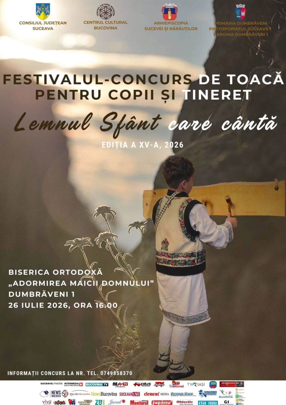 Festivalul-Concurs de Toacă pentru Copii și Tineret „Lemnul Sfânt care Cântă”, la Dumbrăveni Festivalul-Concurs de Toacă pentru Copii și Tineret „Lemnul Sfânt care Cântă”, la Dumbrăveni