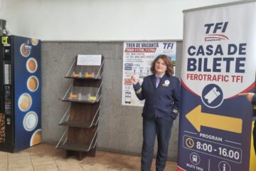 Casă de bilete, în gara de la Burdujeni, pentru cel mai rapid tren Suceava – Constanța