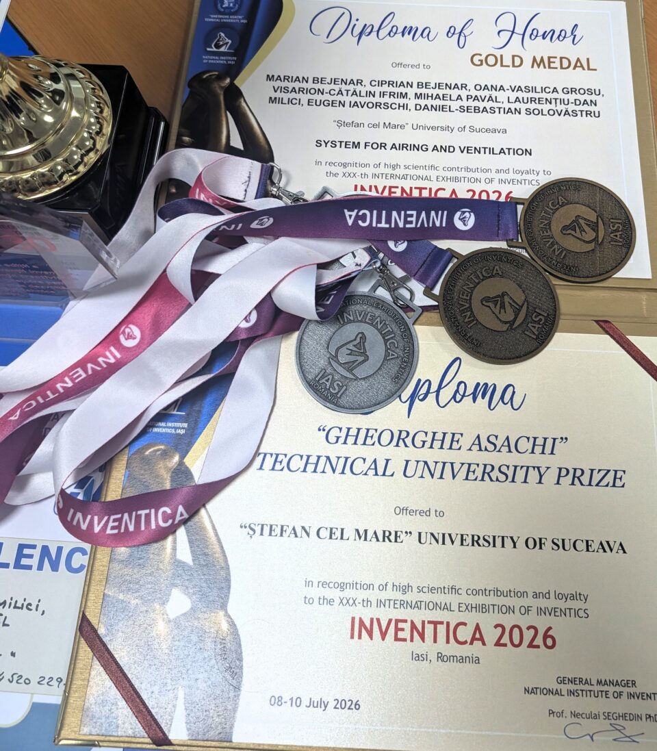 Premii și medalii pentru universitarii suceveni la salonul „Inventica”, de la Iași Premii și medalii pentru universitarii suceveni la salonul „Inventica”, de la Iași