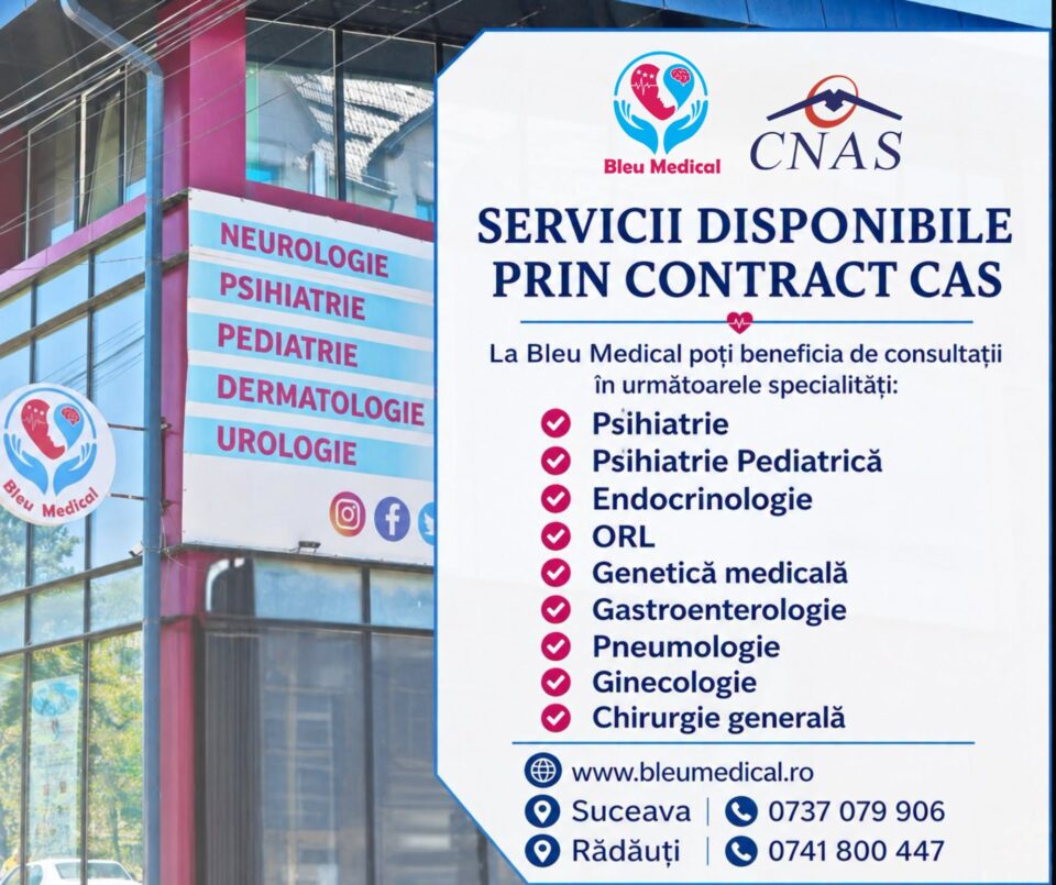 Consultații gratuite la Clinica Bleu Medical pentru mai multe specialități, cu biletul de trimitere Consultații gratuite la Clinica Bleu Medical pentru mai multe specialități, cu biletul de trimitere