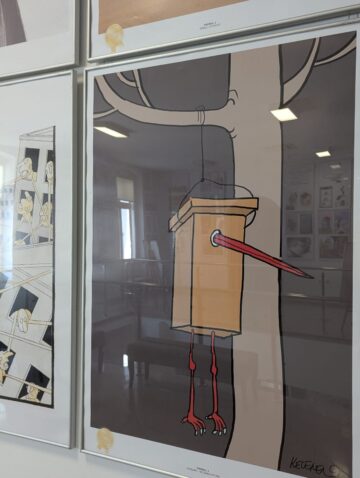 Aproximativ 100 de lucrări pot fi admirate în cadrul Expoziției Internaționale de Grafică Satirică Bucovina, ediția a XX-a, la Muzeul de Istorie Suceava
