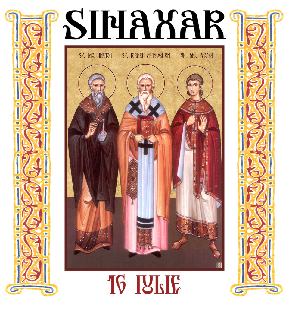 Sinaxar 16 iulie 2026