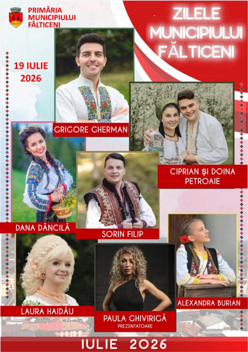 Concerte cu Andreea Bănică și Alb Negru, folclor, sport și tradiții la Zilele Municipiului Fălticeni 2026