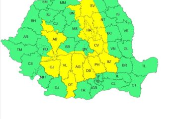 Cod galben de furtuni și ploi abundente în județul Suceava, valabil vineri