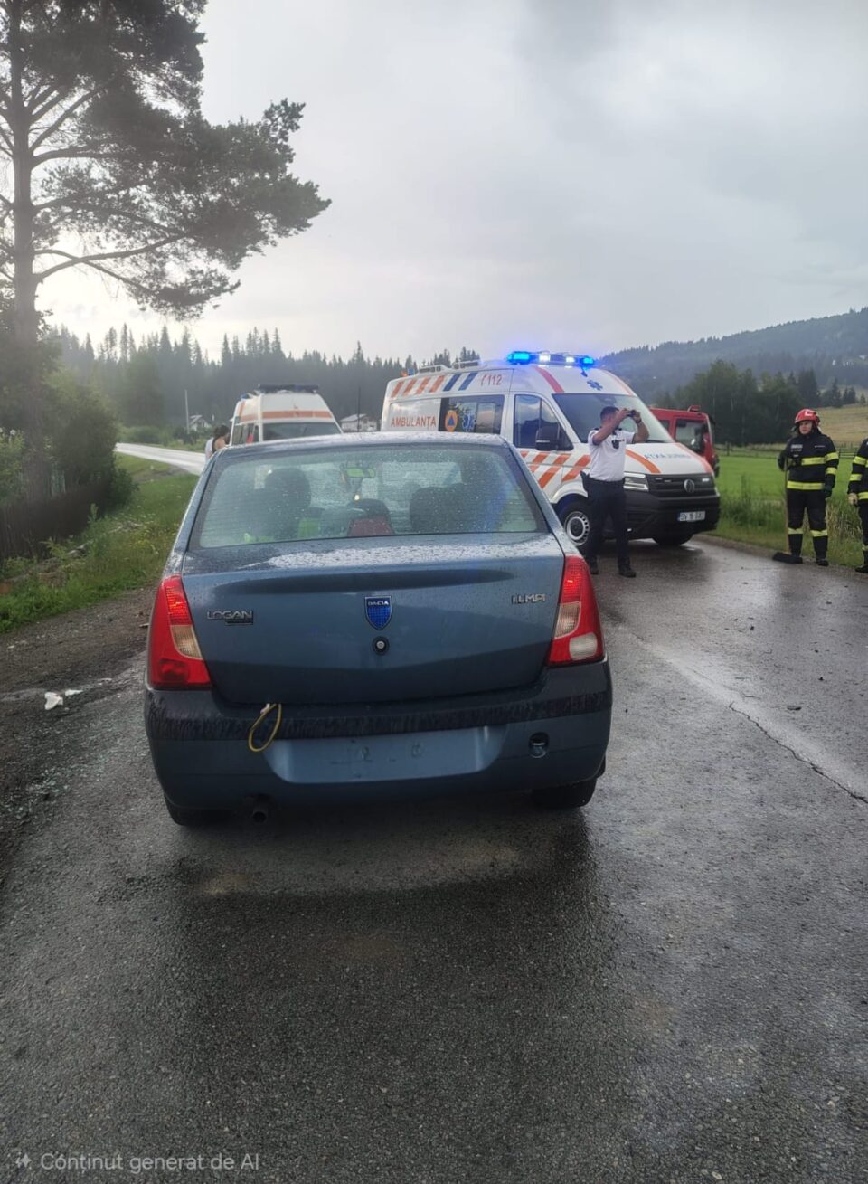 Cinci victime în urma unui accident între două autoturisme