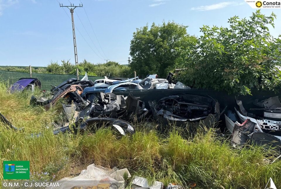 Amendă mare aplicată d comisarii de mediu pentru abandonarea de deșeuri auto