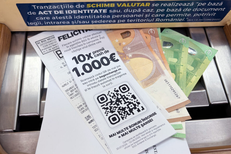 Schimbi bani luna aceasta? BSG Amanet & Exchange te premiază cu 1.000 de euro cash!