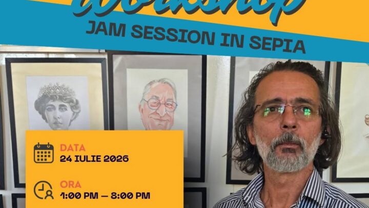 Expoziția „Jam Session în Sepia”, realizată de artistul vizual Ovidiu Stanciu, parte din Suceava Jazz Fest, ediția a II-a