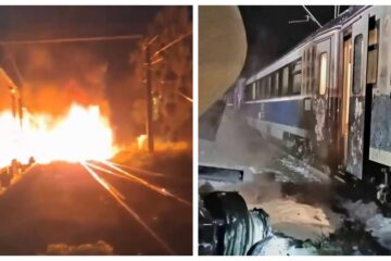 Trenul Suceava – Mangalia, accident cu un camion cu ciment care a luat foc. Călători evacuați din vagoane și întârziere de 243 de minute Trenul Suceava – Mangalia, accident cu un camion cu ciment care a luat foc. Călători evacuați din vagoane și întârziere de 243 de minute
