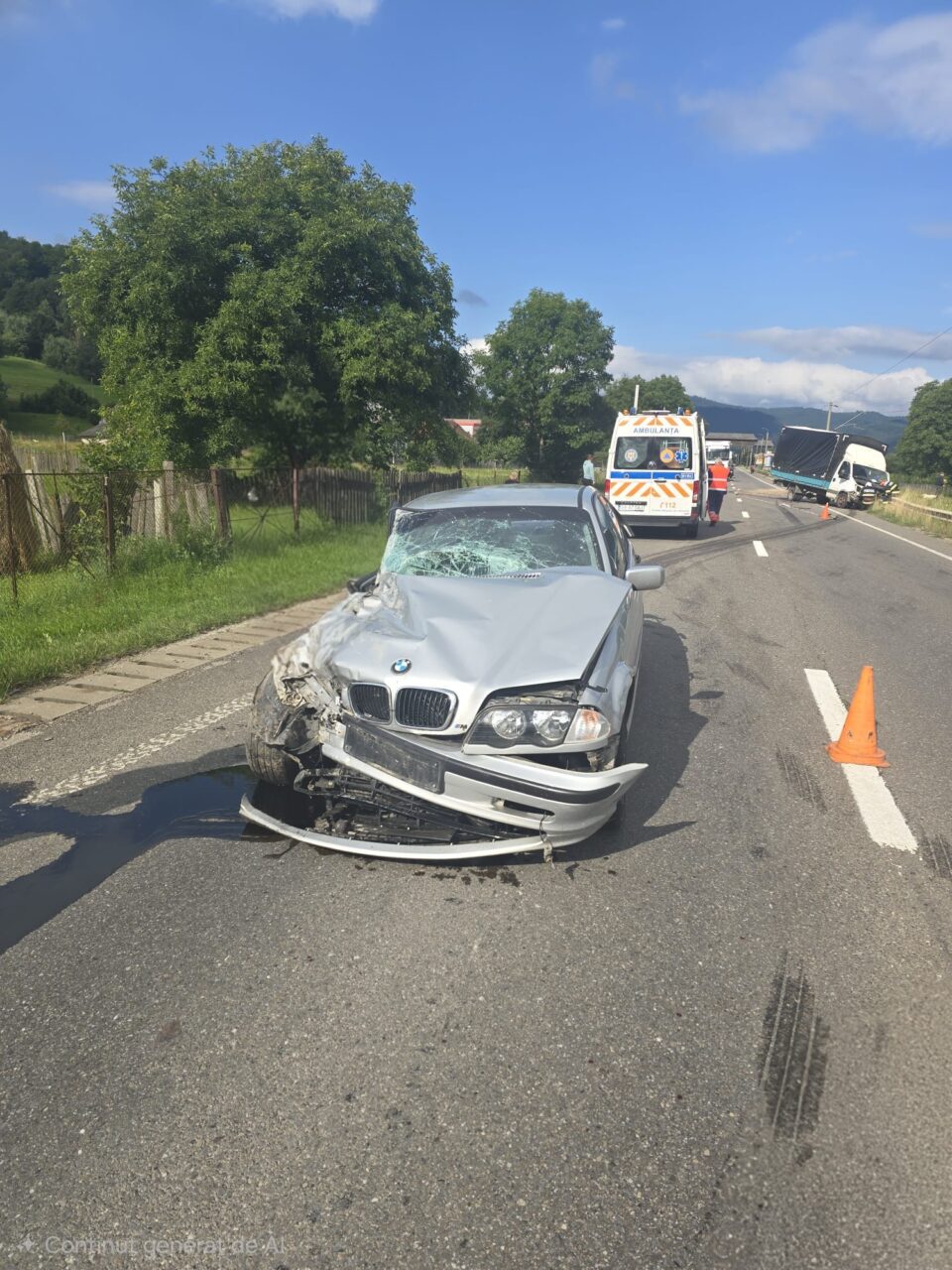 Tânăr de 19 ani, băut, la volanul unui BMW, implicat într-un accident în timpul unei depășiri