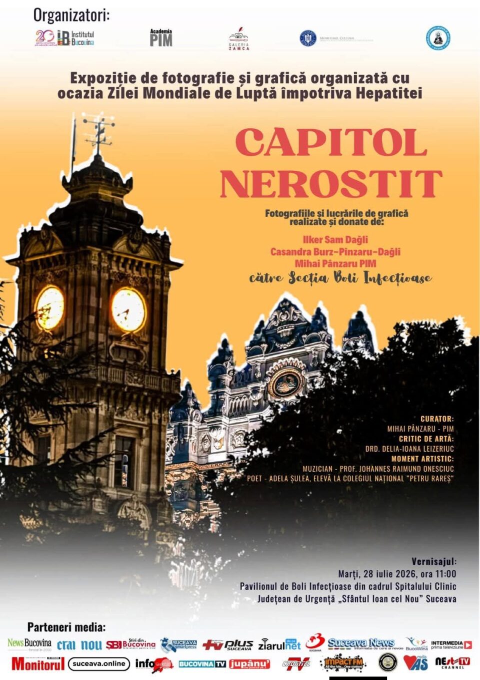 Expoziția „Capitol Nerostit”, vernisată, marți, la Secția de Boli Infecțioase a Spitalului Clinic Județean Suceava