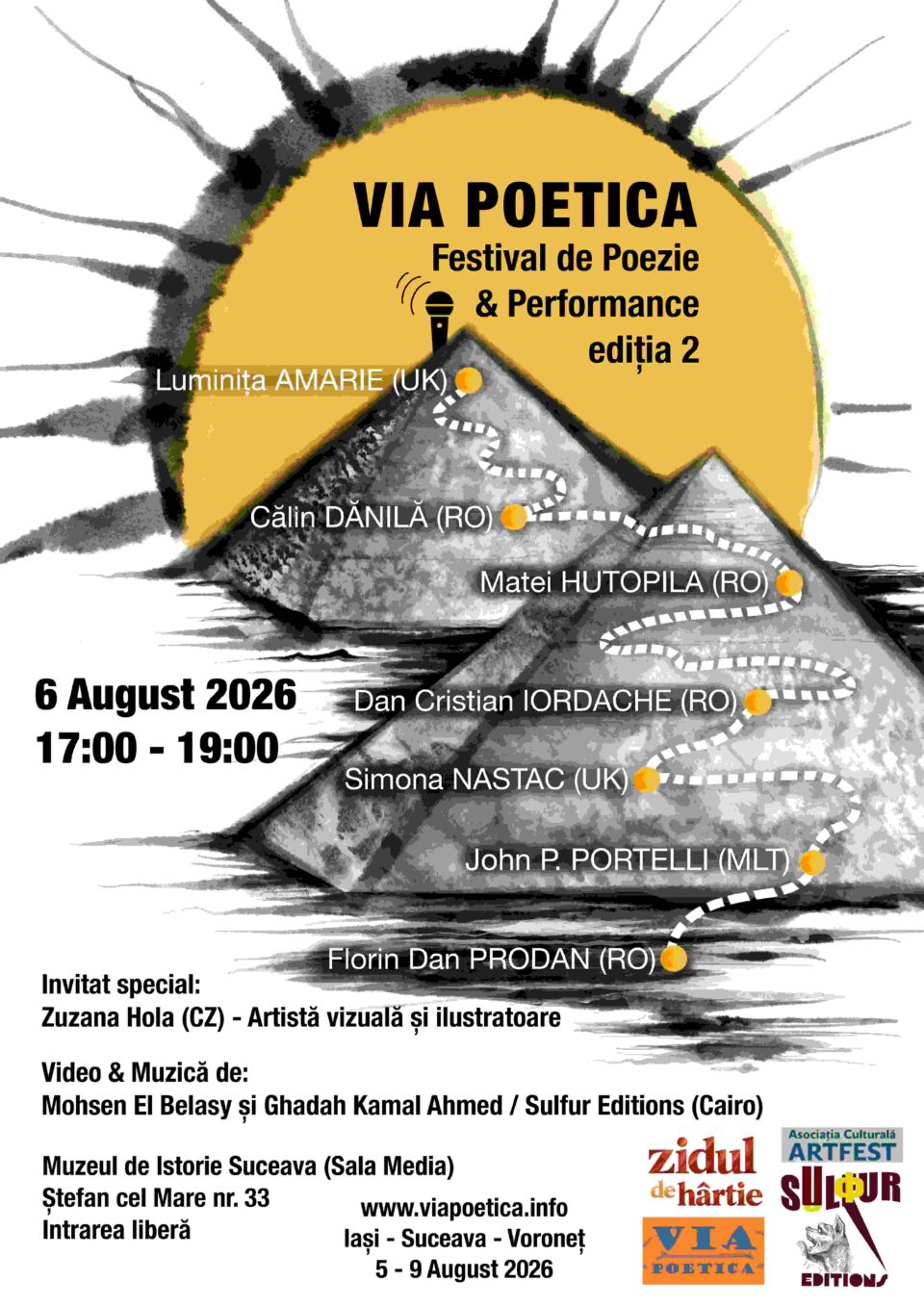 Festivalul itinerant „Via Poetica 2026” ajunge săptămâna viitoare la Suceava